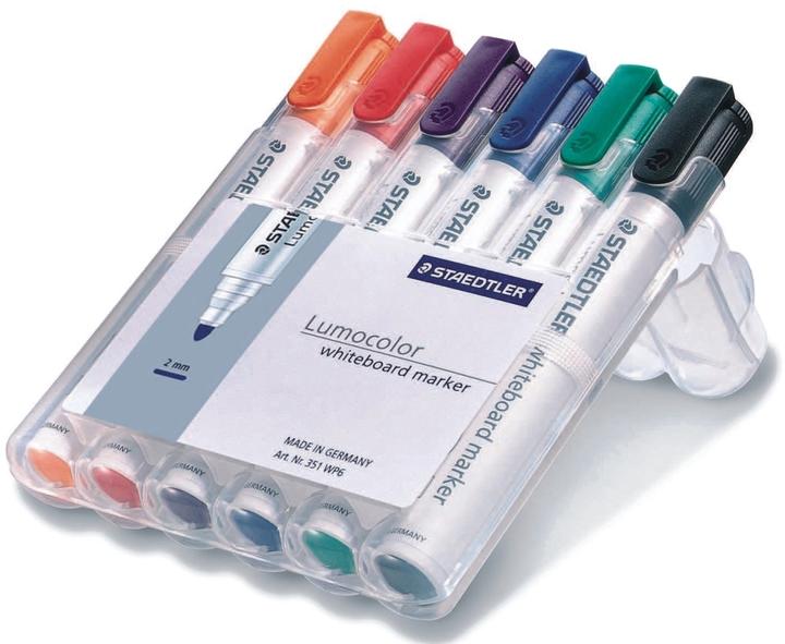 Actual product image Staedtler Whiteboard Marker Lumocolor 351 (Multicolor, 2 mm, 6 x)