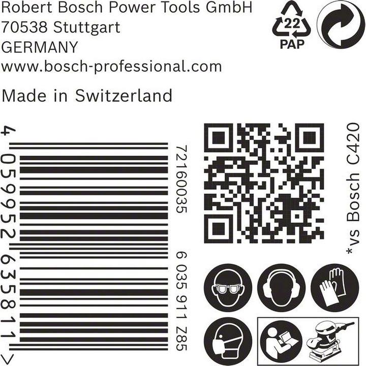 Immagine prodotto Bosch Professional Zubehör Accessori 2608901631 Rete di levigatura per levigatrice orbitale grana 80 (L x L) 133mm x 80mm 50pz. (80 wt)