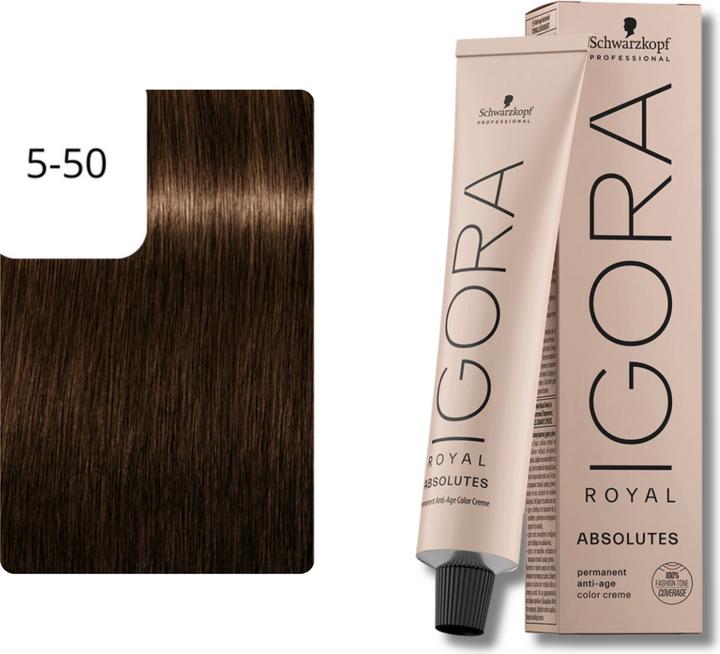 Image du produit Schwarzkopf Professional Igora Royal - 5-50 brun clair doré naturel (Or, Marron)