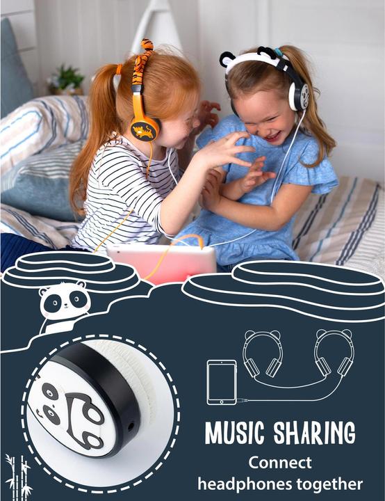 Image du produit Planet Buddies Casque d'écoute personnage Panda filaire