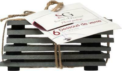 Image du produit Secret de Gourmet sous verre x6 ardoise 10x10 (6 x)
