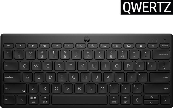 Produktbild HP 350 BLK Compact Multi-Device Keyboard GR (P) (DE, Kabellos)