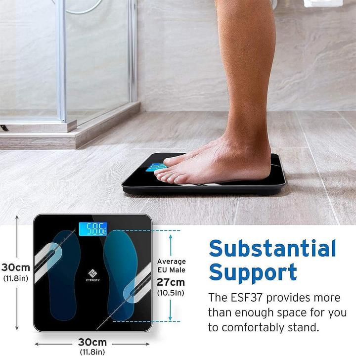 Produktbild Etekcity Bluetooth Körperfettwaage Smart Digitale Waage- Black (180 kg)