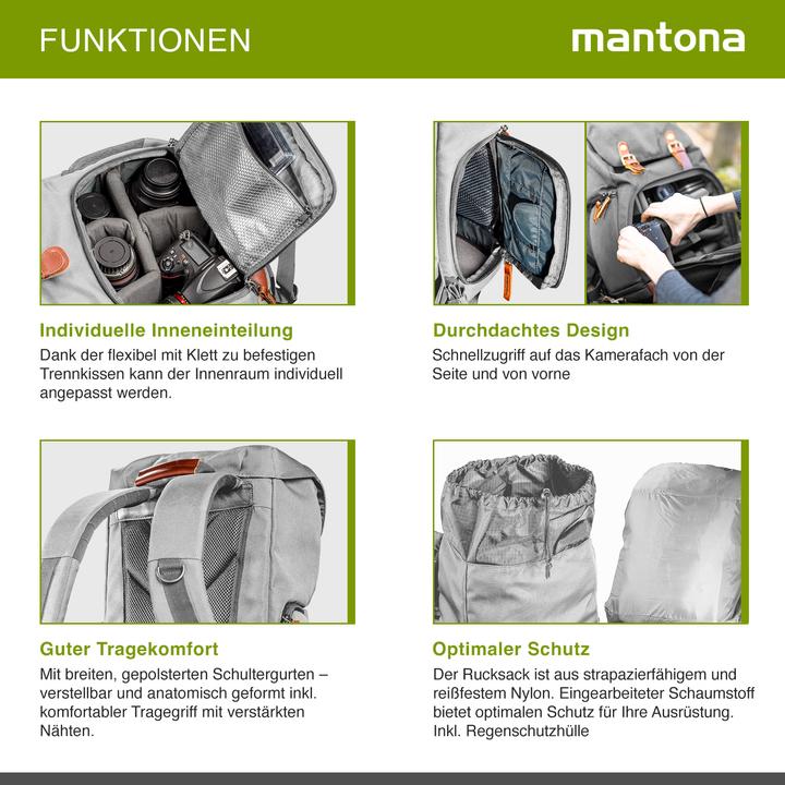 Produktbild mantona Luis junior Retro Fotorucksack (Fotorucksack, 14 l)