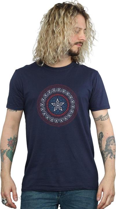 Image du produit - T-shirt CAPTAIN AMERICA ORNAMENTAL SHIELD - Homme (XL)