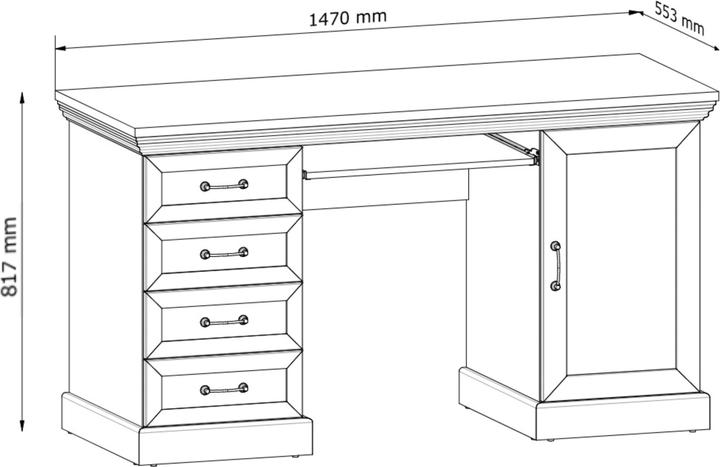 Actual product image Konsimo Arven (147 x 80 x 55 cm)