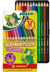 Immagine prodotto Jolly Pastelli Supersticks Matite colorate a prova di bambino, infrangibili e non tossiche Made in (Multicolore, 12 x)