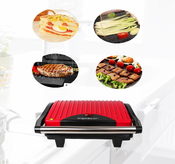 Actual product image Aigostar Panini Maker 750W RED VDE