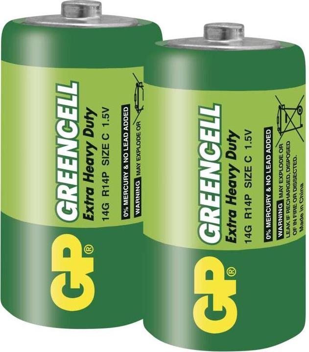 Produktbild GP Batteries Batterie ZINK R14 GREENCELL (2 Stk., C)