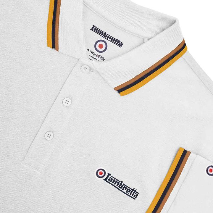 Actual product image Lambretta Mens SS25 Triple Tipped Big & Tall Polo Shirt (4XL)