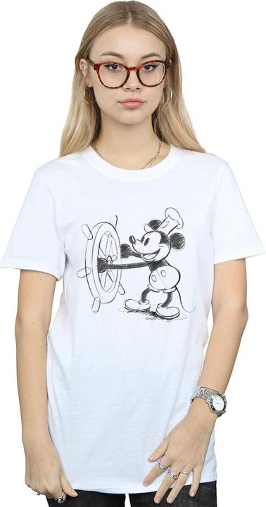 Image du produit Disney - T-shirt MICKEY MOUSE STEAMBOAT SKETCH - Femme (XL)