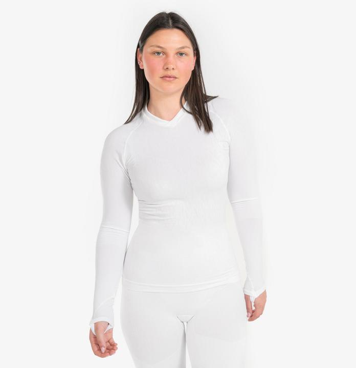 Immagine prodotto Kipsta Camicia funzionale a maniche lunghe da donna/uomo - Keepdry bianco (L)