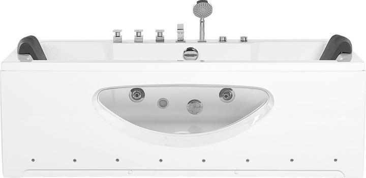 Produktbild Beliani Whirlpool Badewanne weiss rechteckig mit LED 180 x 80 cm HAWES (235 l, 80 cm)