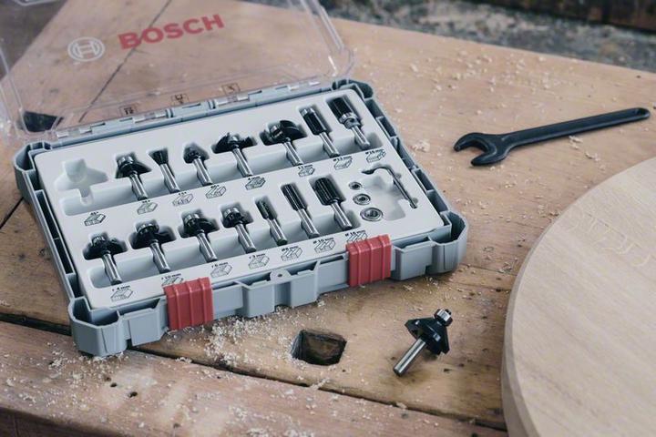 Produktbild Bosch Professional Zubehör 6-teiliges Nutfräser-Set, 8-mm-Schaft für Handfräsen
