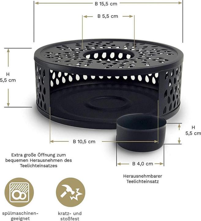 Image du produit Creano Soucoupe Leaf Noir