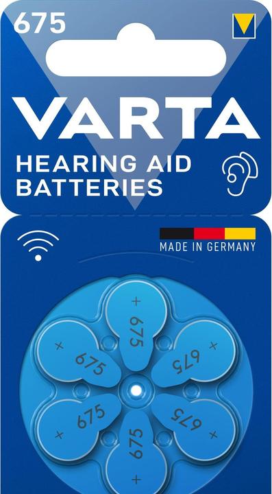 Produktbild Varta Hörgerätebatterie 675 6 Stück (6 Stk., 675, 640 mAh)