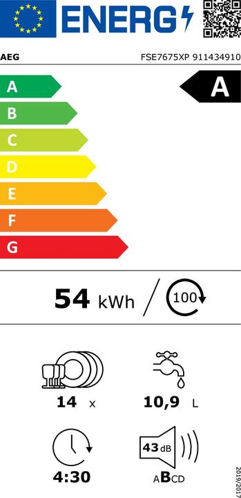 Etichetta energetica AEG FSE7675XP
