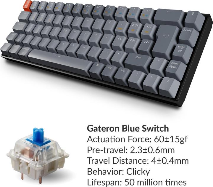 Produktbild Keychron K6 (CH, Kabelgebunden, Kabellos)