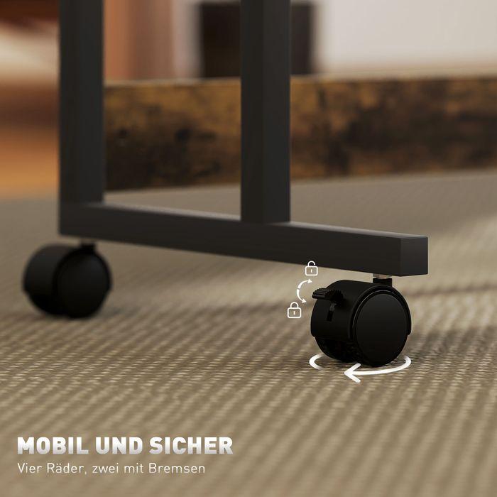 Produktbild Swisshandel24 Höhenverstellbar Schreibtisch, 92 x 40 cm, Computertisch mit Rollen, Plattform