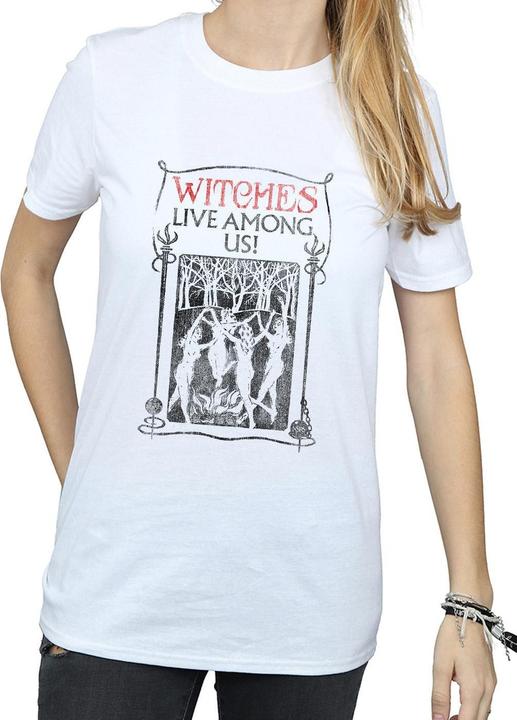 Actual product image Fantastic Beasts Womens/Ladies Witches Live Among Us Cotton Boyfriend T-Shirt (L)