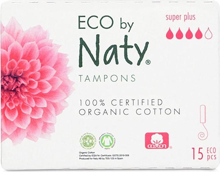Naty Bio-Tampons Super Plus ohne Applikator 15 Stück (15 x)