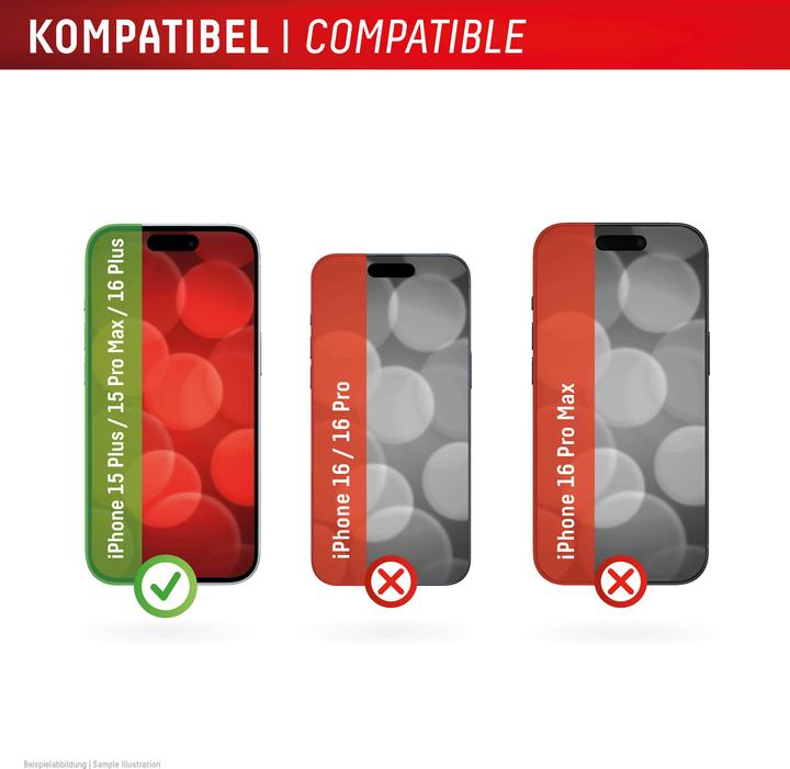 Actual product image Displex Real Glass, 2D Panzerglas (1 Piece, Apple iPhone 16 Plus)