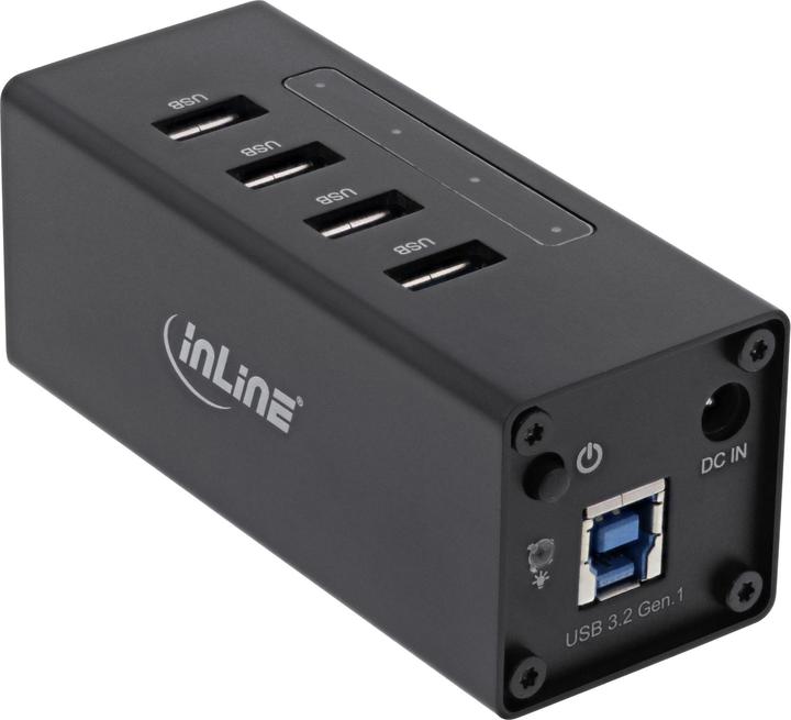 Produktbild InLine USB 3.0 Aluminium Hub (USB-B, 4 Ports)