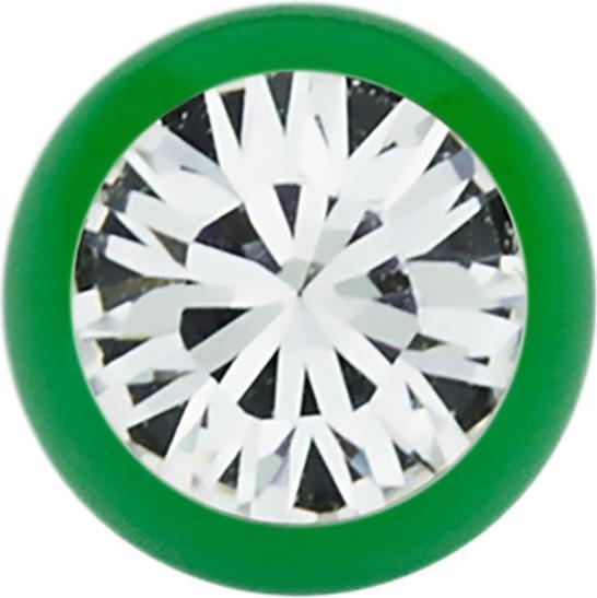 Immagine prodotto Star Piercing Micro sfera verde con Swarovski argento (Acciaio chirurgico 316L)