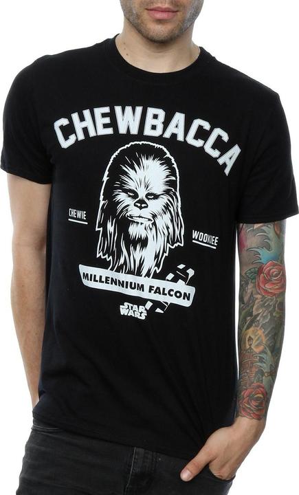 Actual product image Star Wars Mens Collegiate Chewbacca Heather T-Shirt (M)