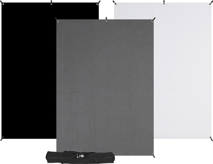 Actual product image Westcott X-Drop 3-Pack Backdrop Kit (5' x 7') 1.5 x 2.1 m (150 cm)