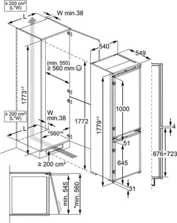 Produktbild Electrolux ENT6ME18SX Einbau-Kühlkombination 273 (248 l)