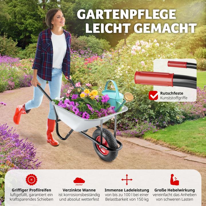 Actual product image tectake Oskar Wheelbarrow