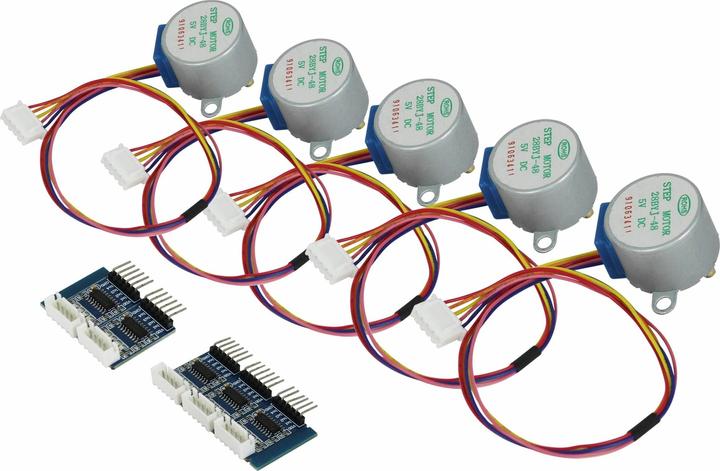 Produktbild Allnet 4duino Schrittmotor 5-er Pack 5 Volt. Inkl. Treiber