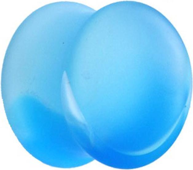 Produktbild Star Piercing Flared Plug matt blau aus Glas (Glas, ohne Messing)