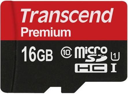 Produktbild Transcend microSDXC/SDHC Class 10 UHS-I (16 GB, microSDHC, U1)