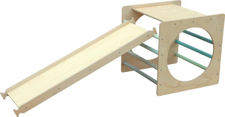 Image du produit Montessori Cube d'escalade+XXL toboggan/slide - Menthe/Menthe - ® Sport&Gym
