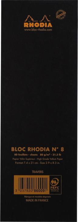 Image du produit Rhodia Blocs agrafés 80 g Basics (A4, À rayures, Couverture souple)