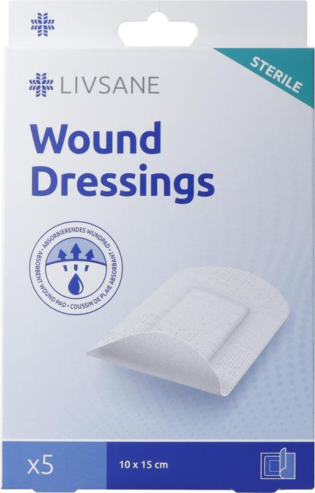 Actual product image Livsane Sterile Wound Dressings (5 x)