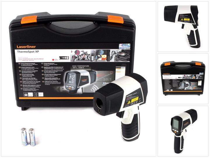 Actual product image Laserliner Infrared thermometer ThermoSpot XP (-40°-1500°C50:1, K-type, USB, BLE)