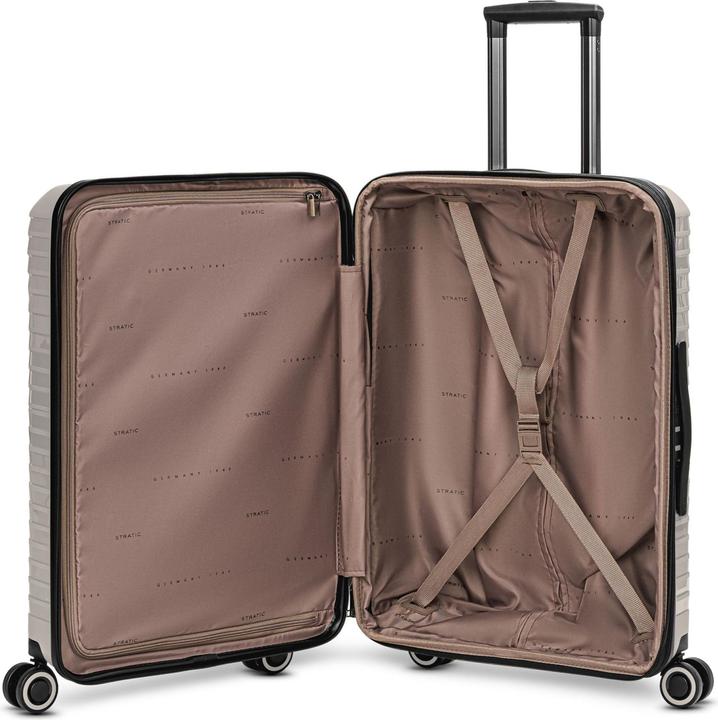 Actual product image Stratic Shine 4-wheel suitcase set 3-piece with stretch fold (193 l, XL (from 140l))
