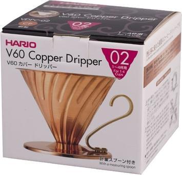 Image du produit Hario V60-02 Goutteur métallique - cuivre