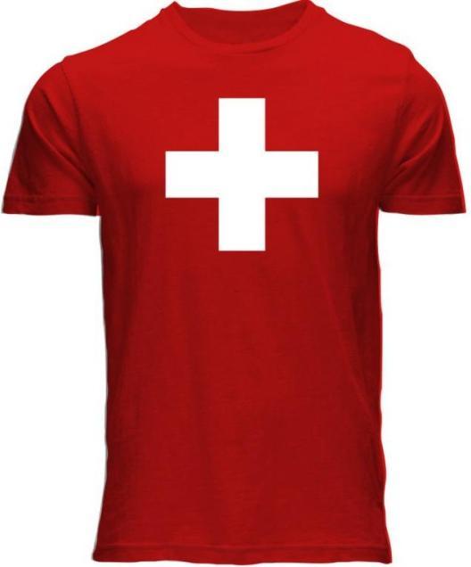 CreaDiva T-Shirt Schweizerkreuz unisex L (L)