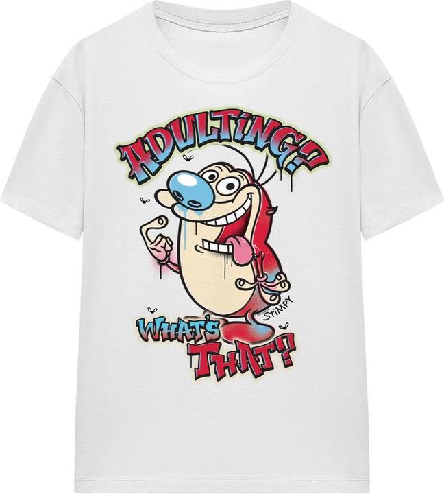 Actual product image Ren & Stimpy Unisex Adult Adulting Whats That? T-Shirt (XL)