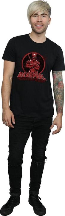 Actual product image Deadpool Mens Arms Crossed Logo T-Shirt (S)