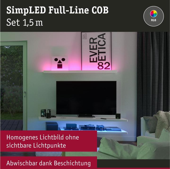 Produktbild Paulmann SimpLED COB Stripe Set (RGB, 150 cm, Indoor)