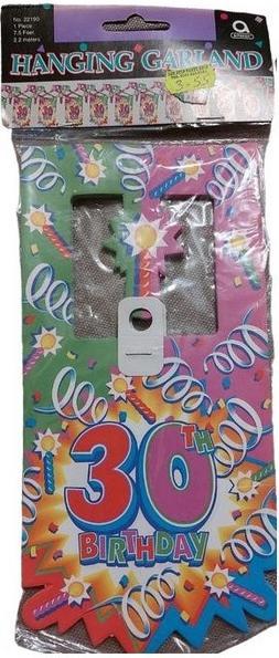 Actual product image Amscan Hanging 30th Birthday Garland