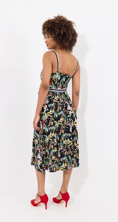 Image du produit Joe Browns Tropical Print Tie Waist Contrast Strap Knee-Length Dress (16)
