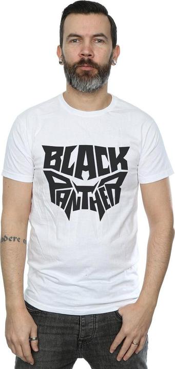 Actual product image Mens Black Panther Worded Emblem T-Shirt (L)