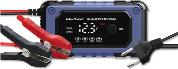 Actual product image Qoltec Prostownik do akumulatora z funkcją naprawy | Inteligentna mikroprocesowa ładowarka| 12V | (12V, 6 A)