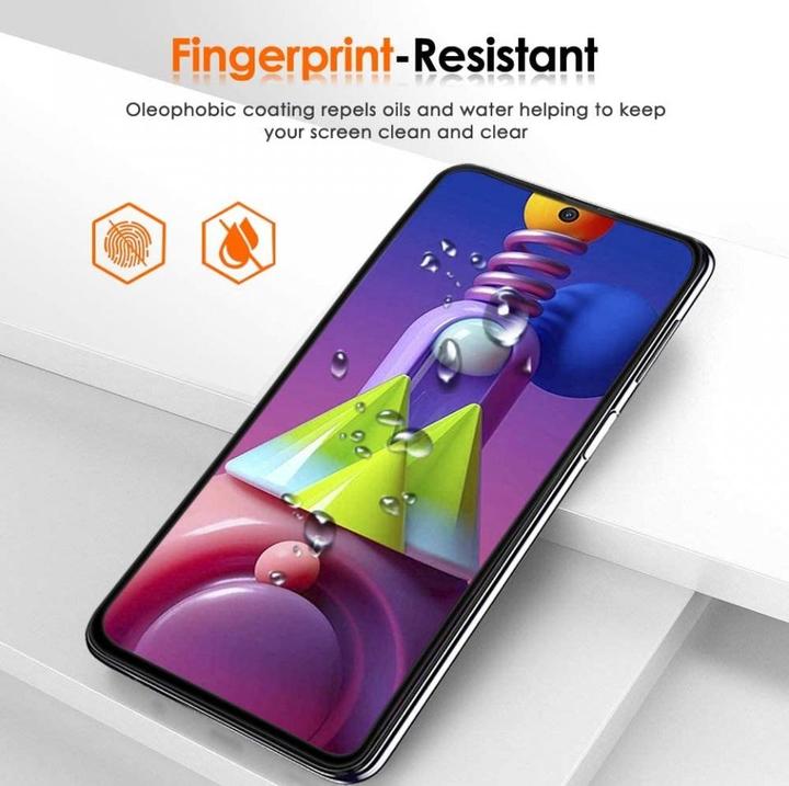 Actual product image Screenguard Samsung Galaxy M51 Full Screen Protective Glass Film 2.5D 9H (1 Piece, Samsung Galaxy M51)